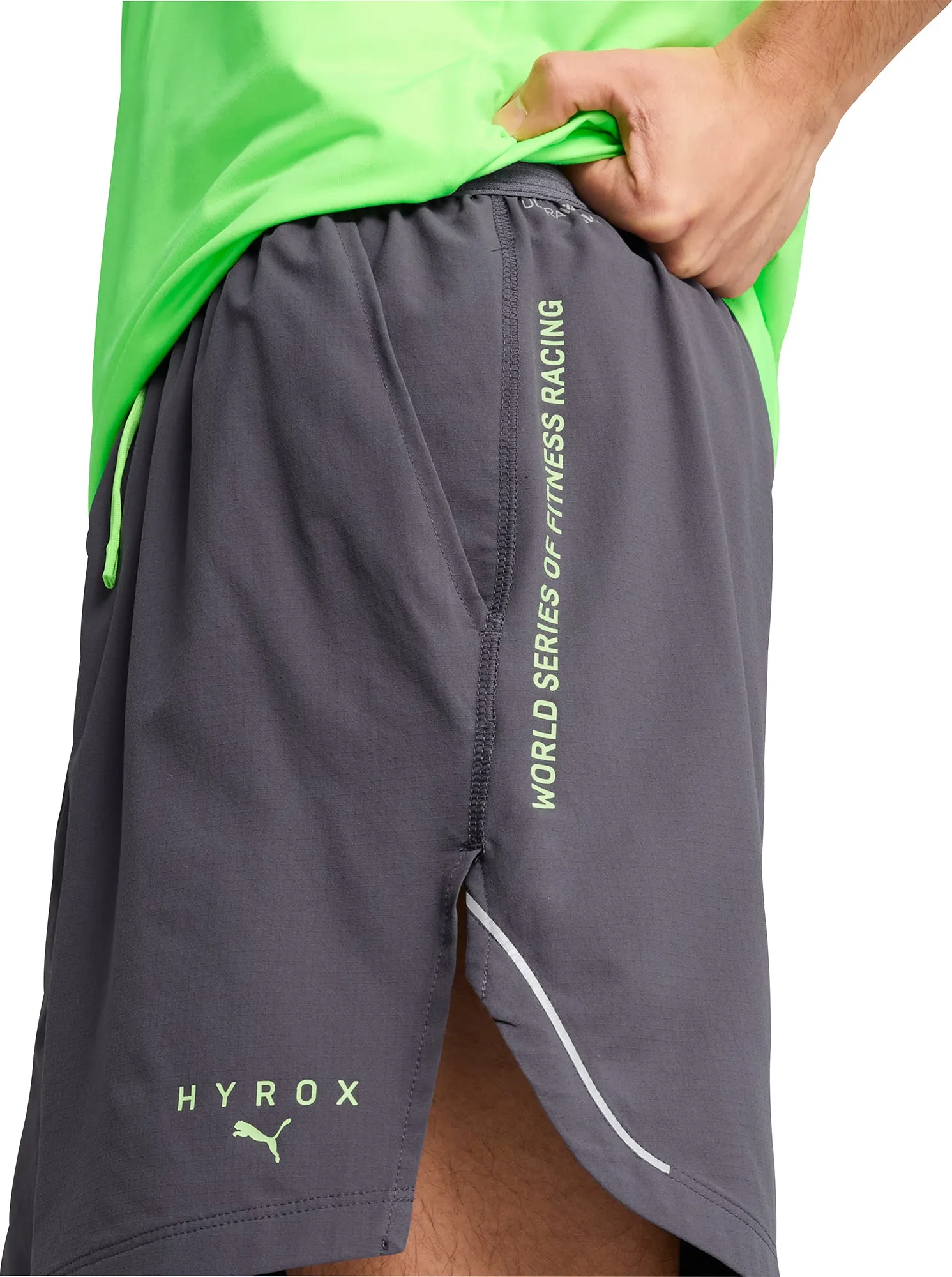 Durable Quality quick-dry feature Puma X HYROX Ultraweave 6 Inch Mens Training Shorts - Grey