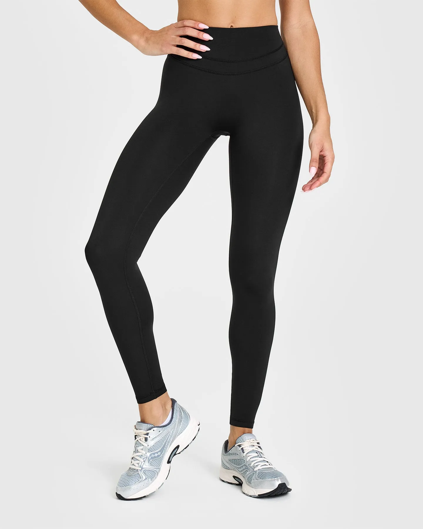 Eco Friendly Material Unified High Waisted Leggings | Black Smooth Compression