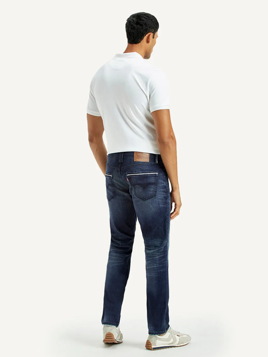 Urban Casual Seamless Waistband Finish Men's 511 Dark Indigo Slim Fit Mid Rise Jeans