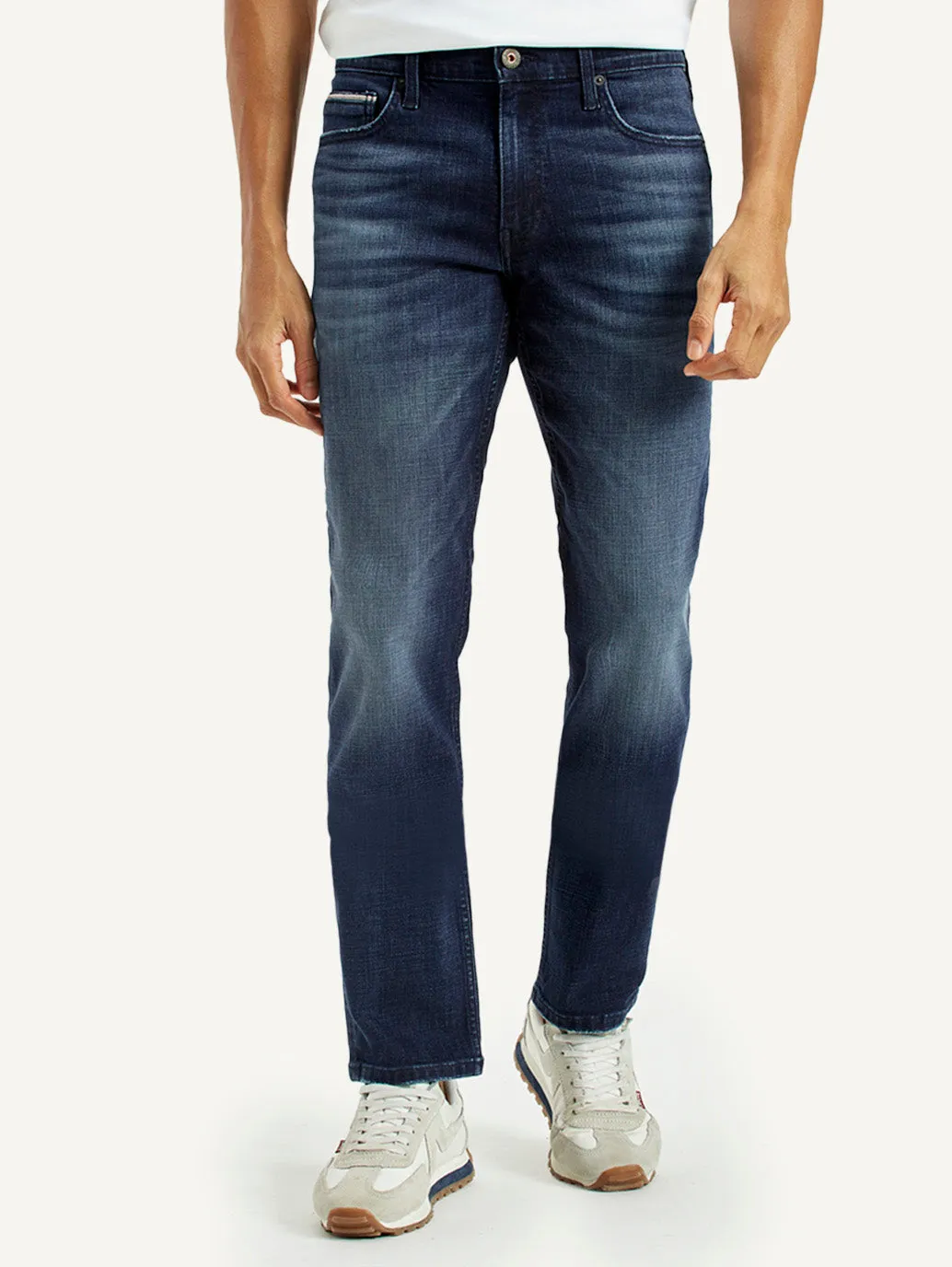 Always Fits Well Leisure Wear Men's 511 Dark Indigo Slim Fit Mid Rise Jeans