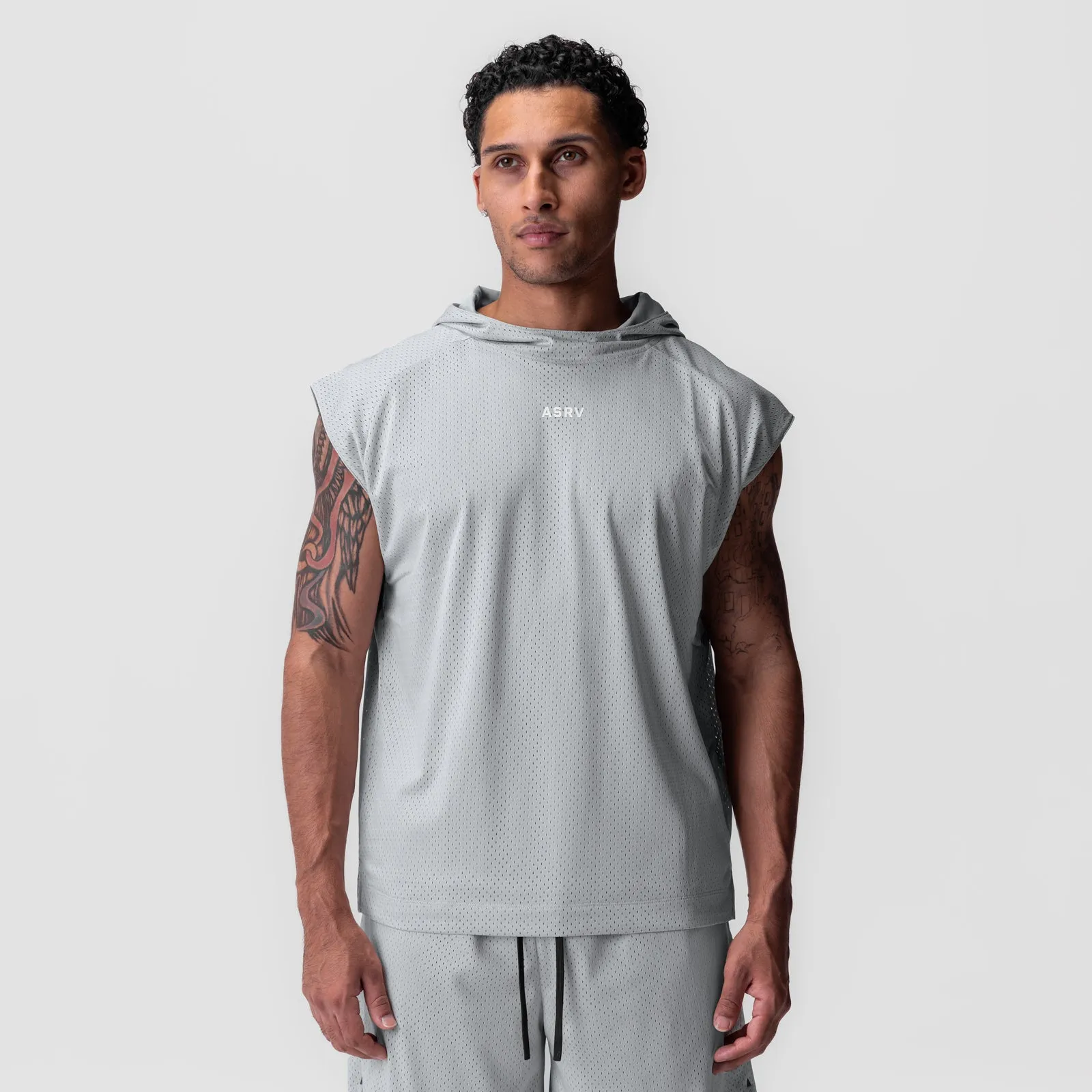 Trendy Piece 0983. Reversible 2-in-1 Cutoff Hoodie - Slate Grey
