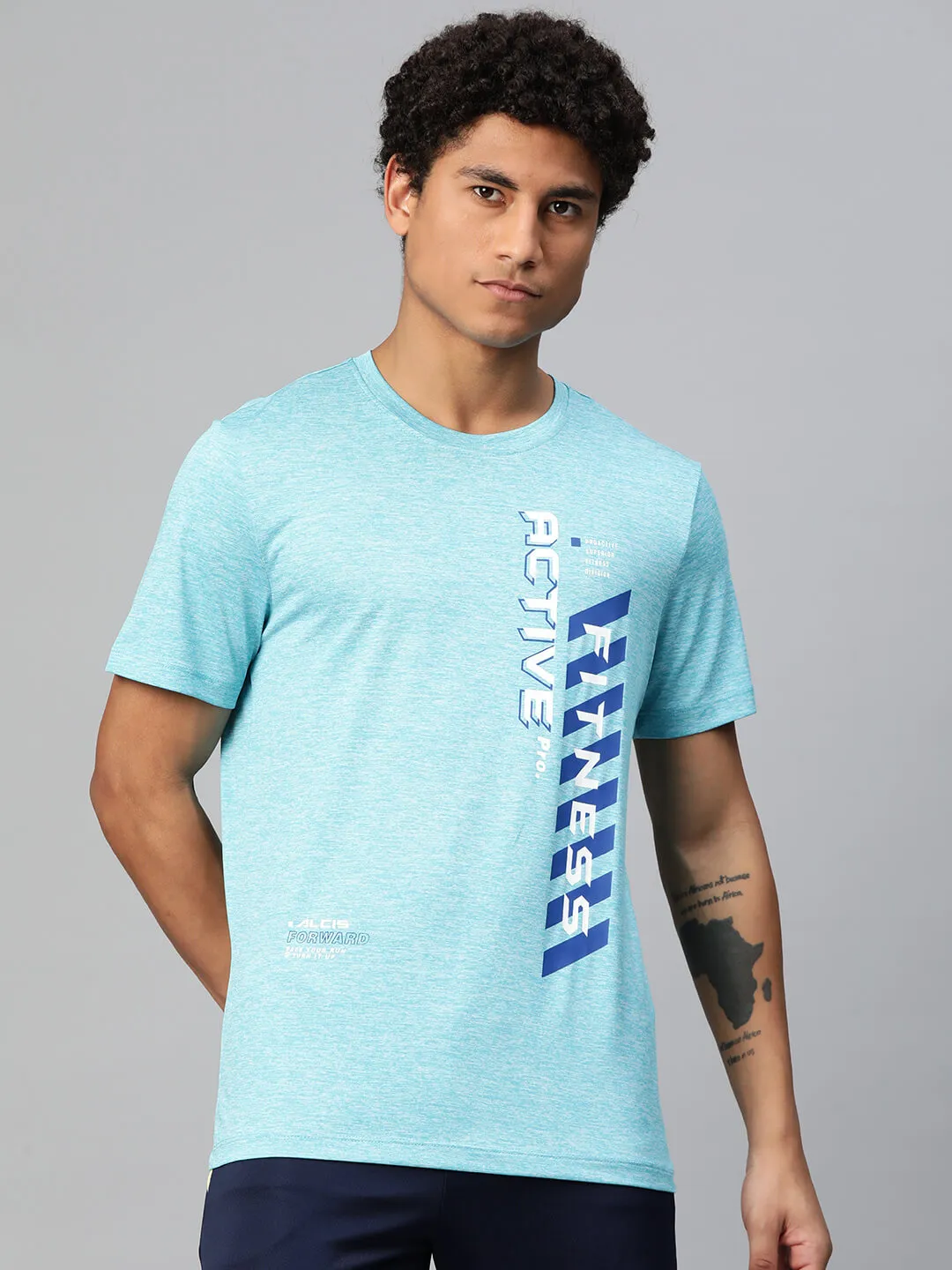 Alcis Men Typography Printed Anti Static Slim Fit T-shirt Love Core
