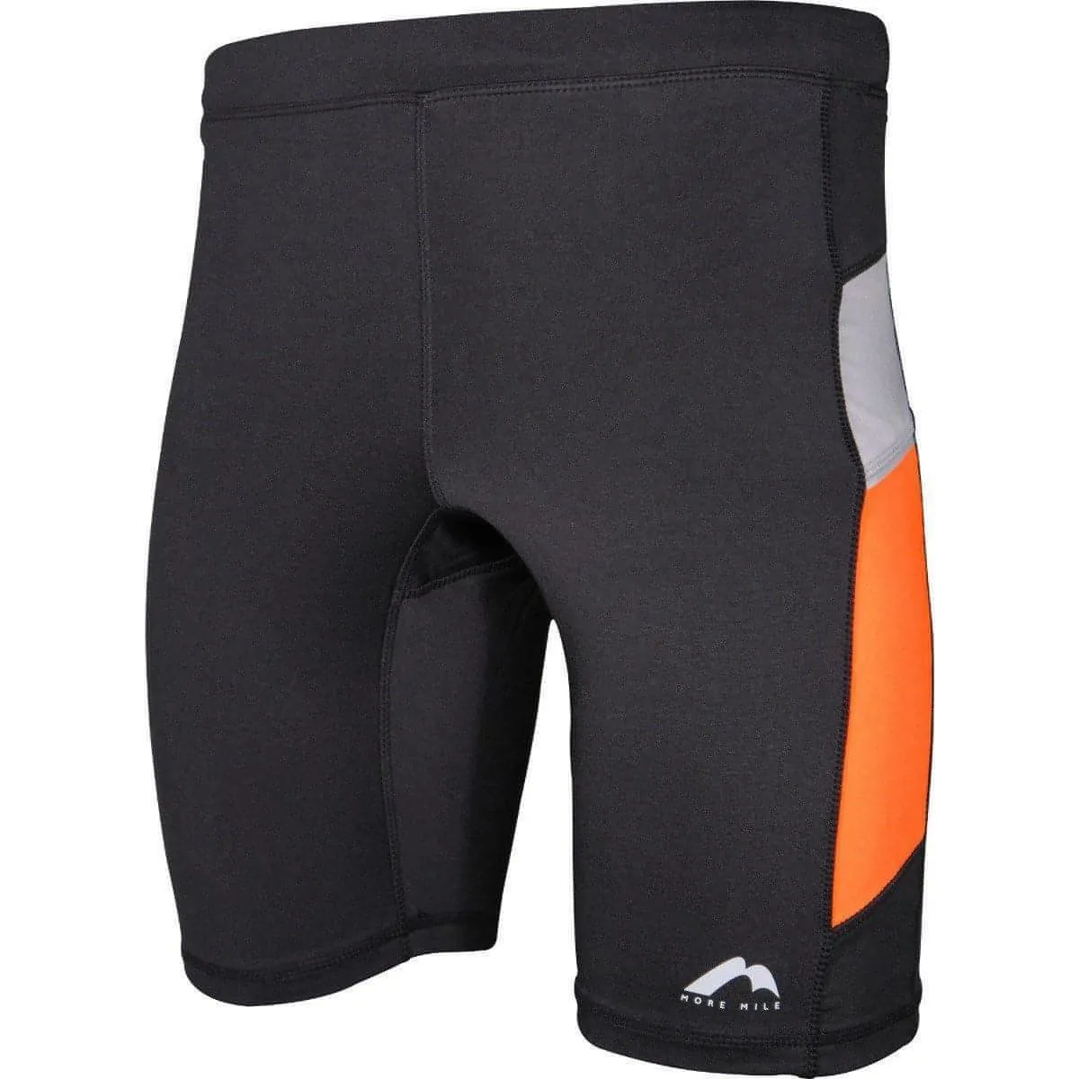 Low Profile Waistband More Mile More-Tech Mens Short Running Tights - Black