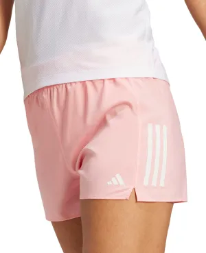 WrinkleFreeFabric school wear adidas Own The Run 3 Inch Womens Running Shorts - Pink