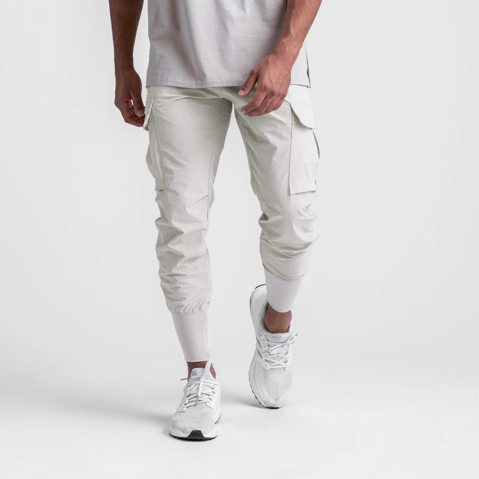 Stretch Comfort Refined fit 0437. Tetra-Lite? Cargo High Rib Jogger - Stone