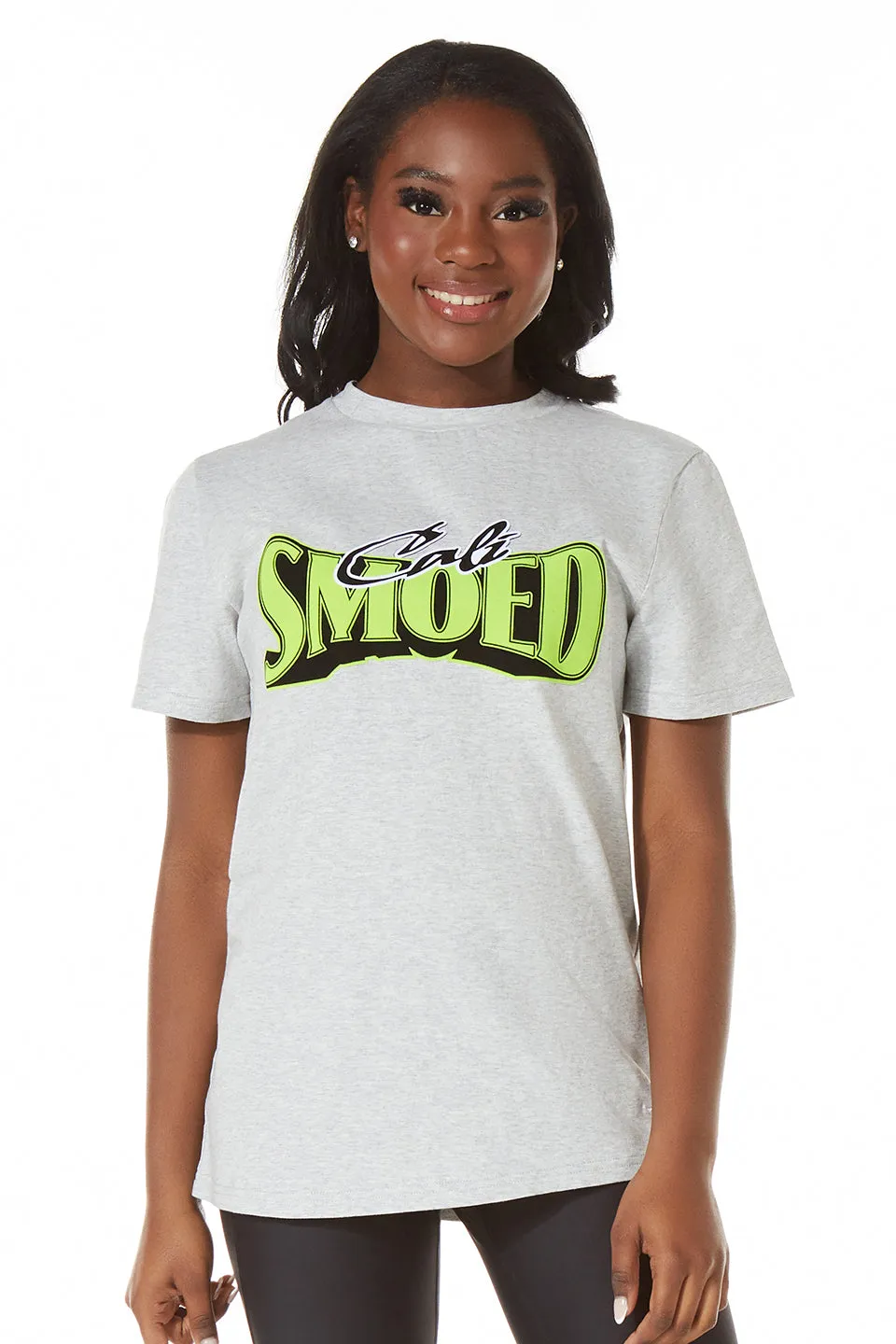 Unisex Club SMOED Tee in Gray ThermalRegulating Fabric BuiltIn Grip