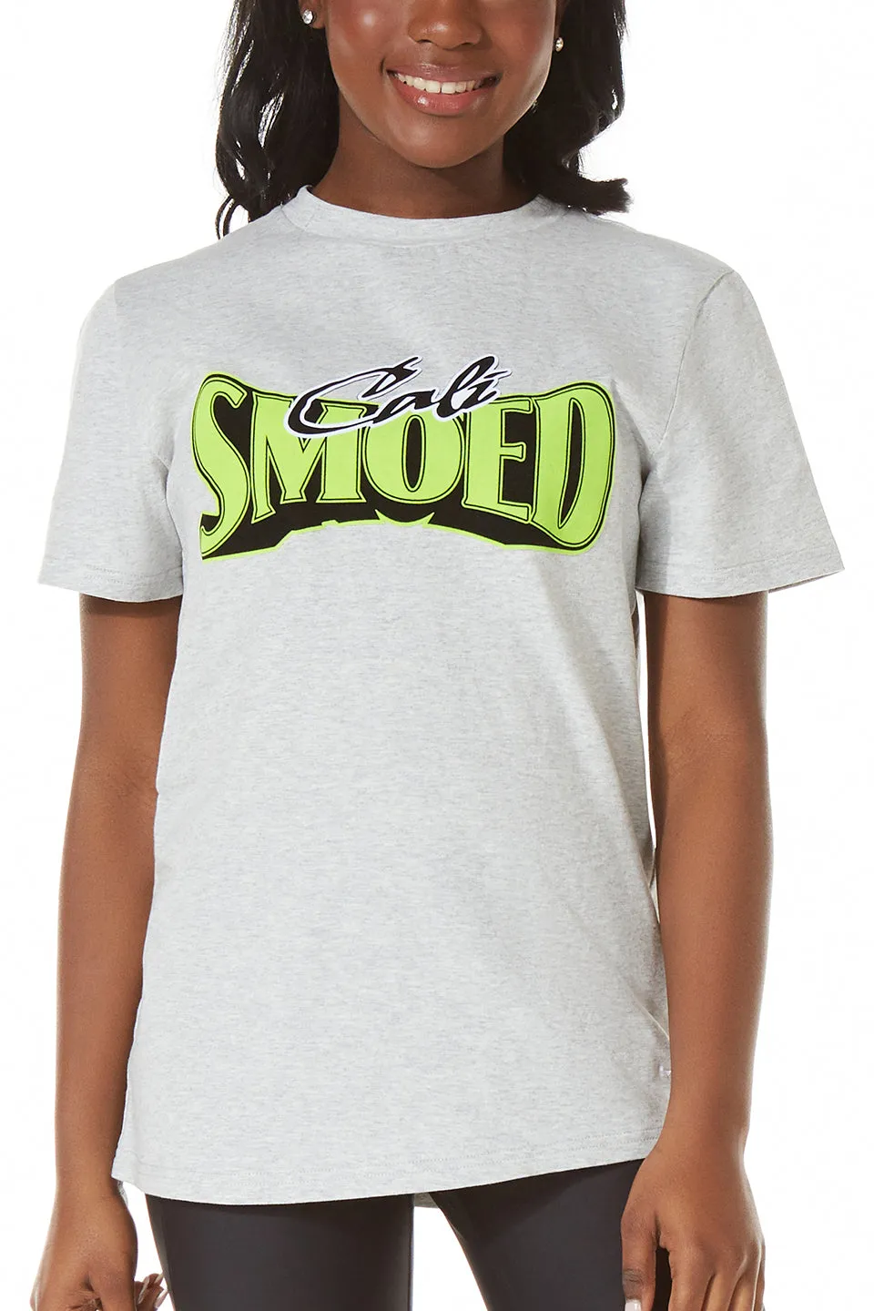 Unisex Club SMOED Tee in Gray Wind Block