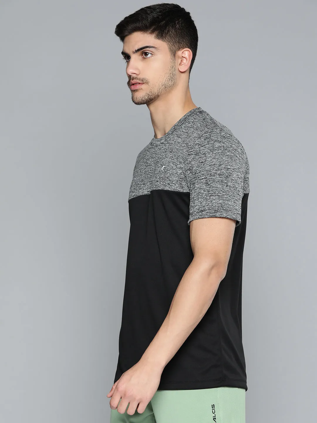 Open Heart Prince Core Alcis Men Colourblocked Anti Static Slim Fit Sports T-shirt