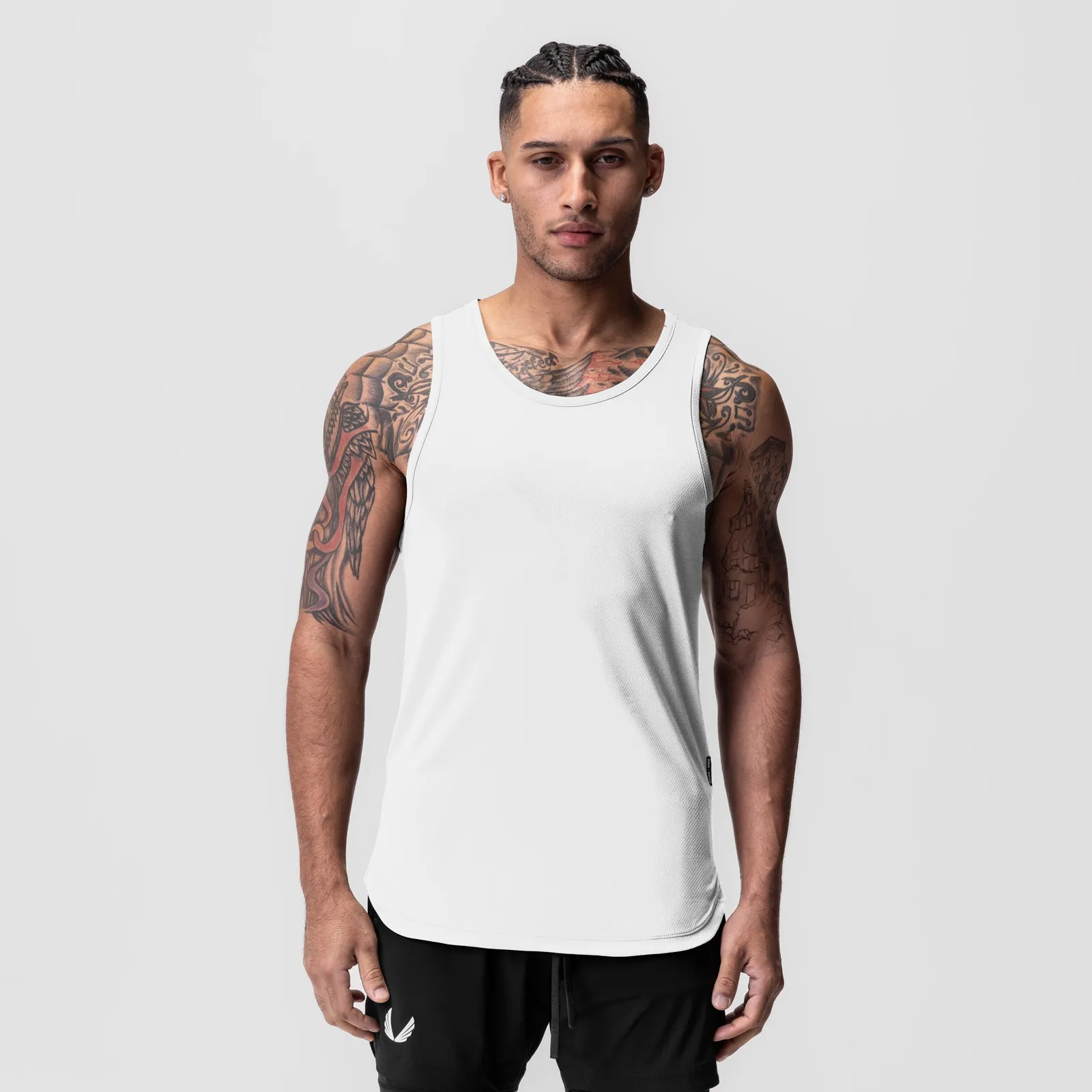 0830. AeroSilver? Tank Top - White Storage Stable performance