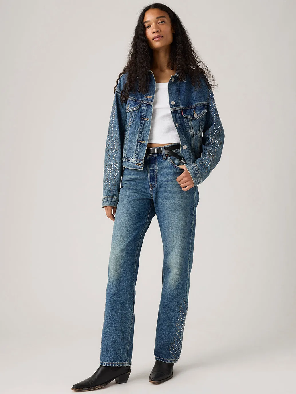 Women's 501'90s Dark Indigo Straight Fit Mid Rise Jeans Layer game Traveler Gear Smart Casual
