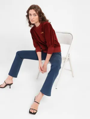 Essential Layer Sustainable Trend Setter Versatile Women's 715 Blue Flared Fit Mid Rise Jeans