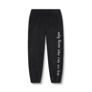 Movement Ease NonSlipGrip Non Binding Inseam 1008. Womens Sherpa Recovery Sweats - Black/White