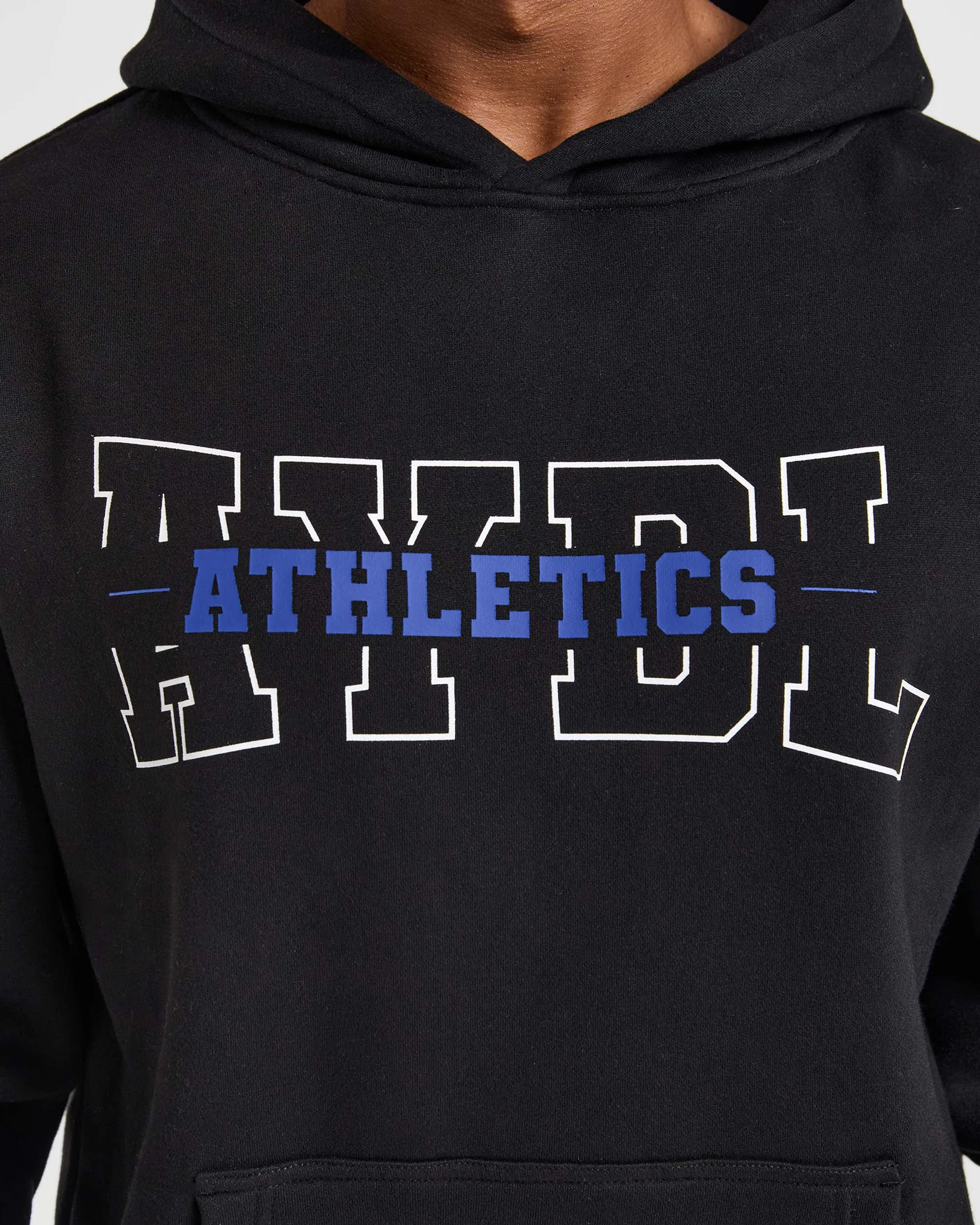 Adjustable drawstring performance costume Athletics Oversized Hoodie - Black