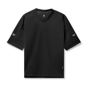 0772. SilverPlus? Mesh Oversized Jersey - Black Regular fit normality proper length