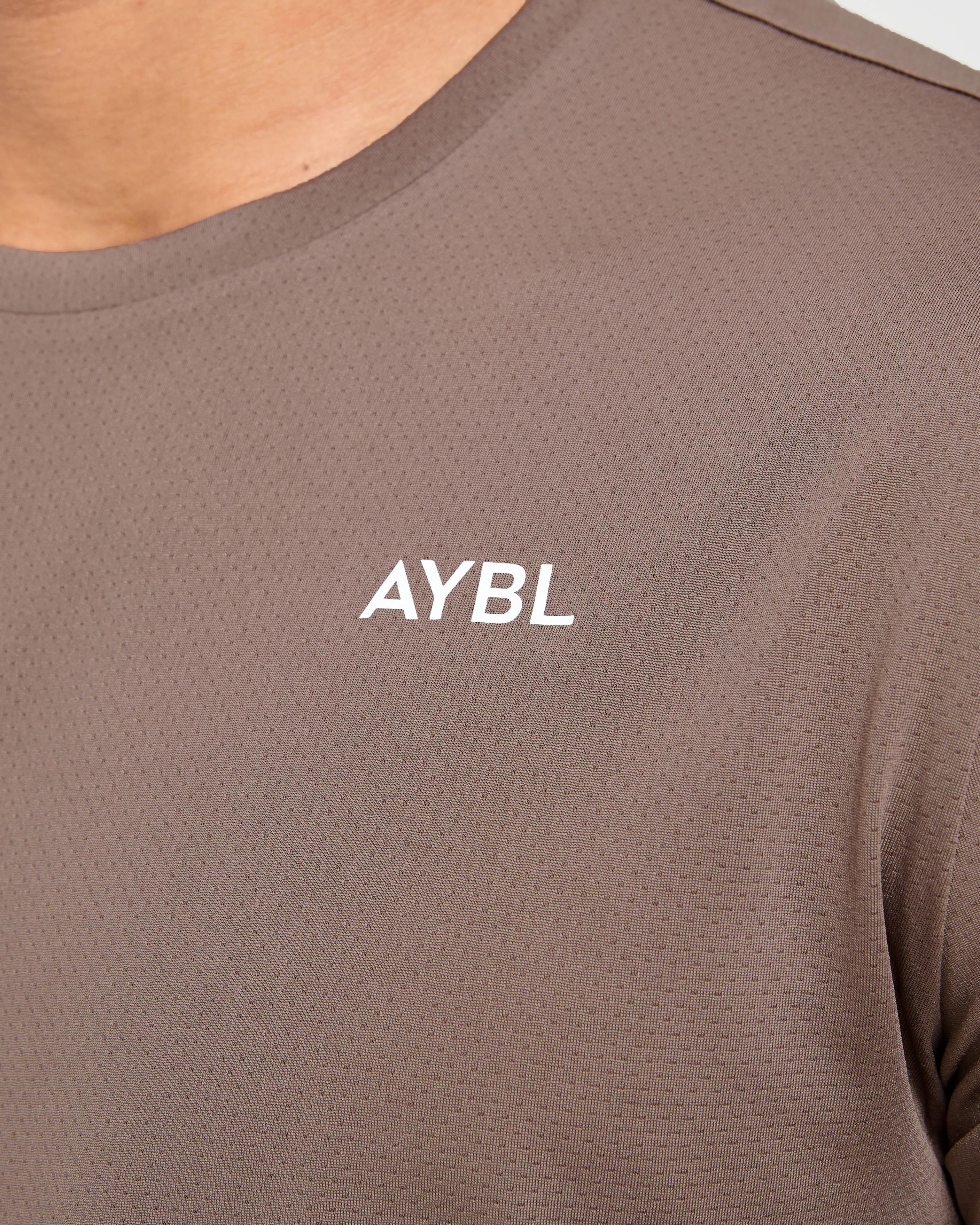 Breathable Material Round neck simplicity Origin T Shirt - Mocha Brown