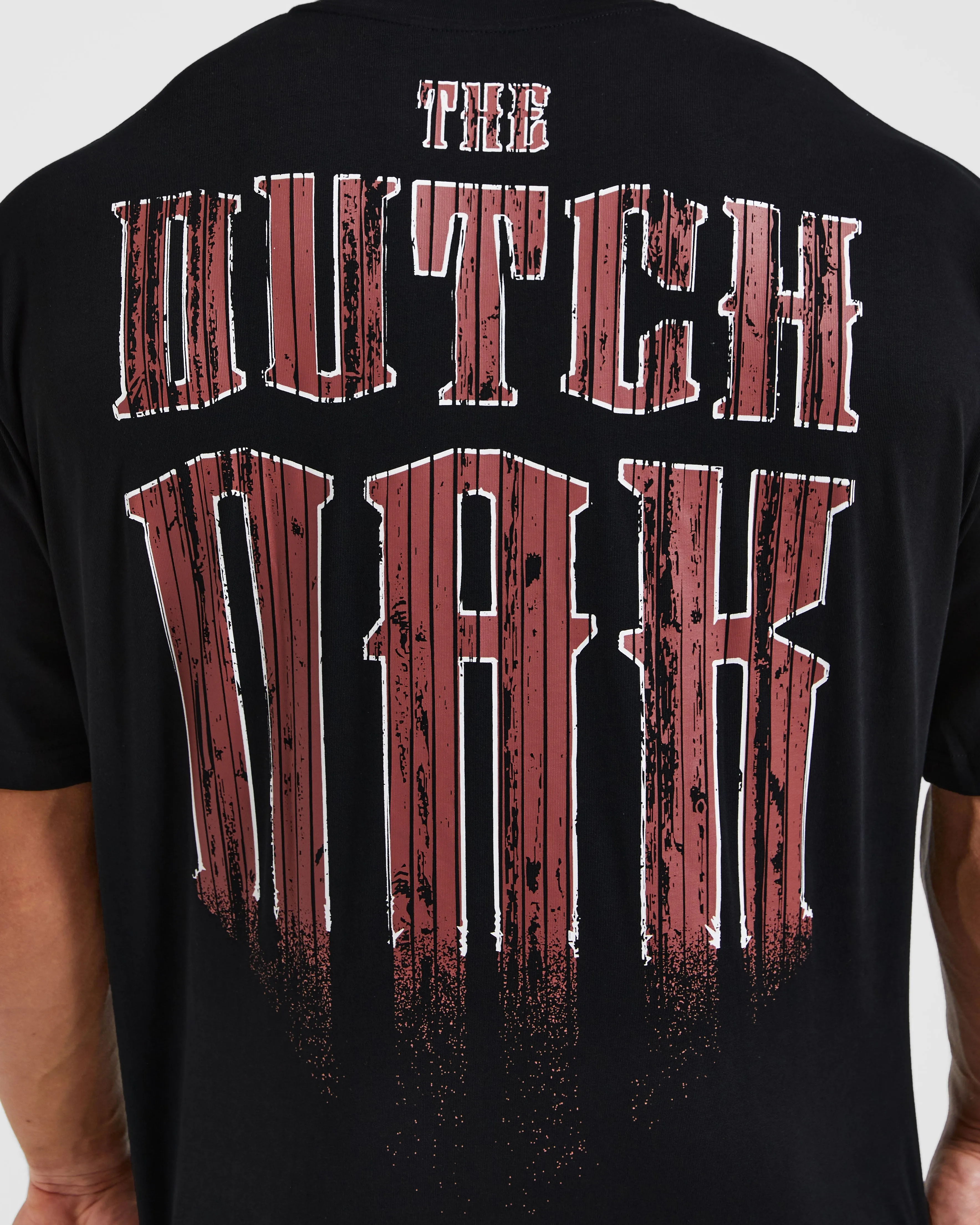 WrinkleResistant Texture Wesley Vissers X The Dutch Oak Oversized T Shirt - Black