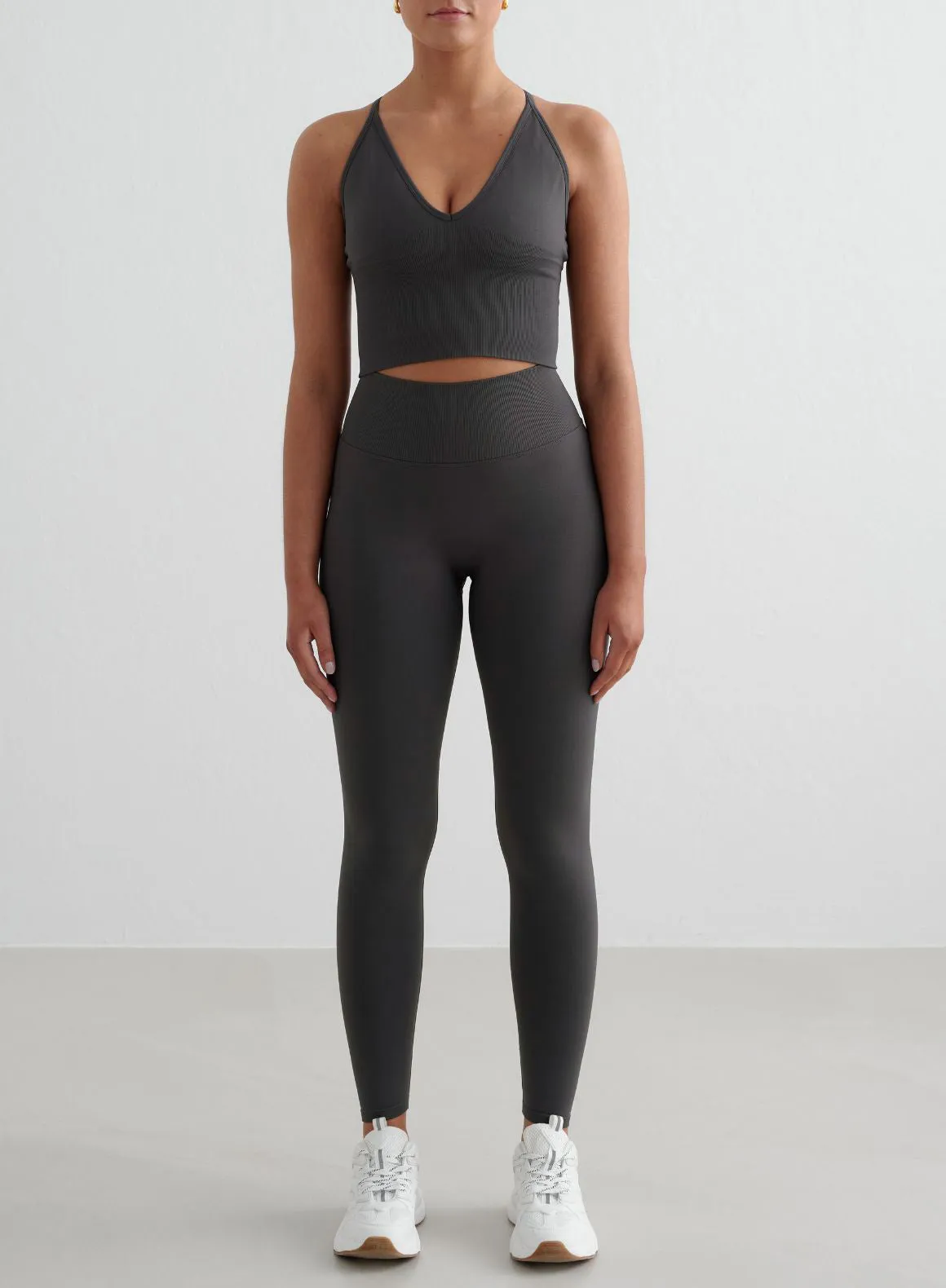Shadow Grey Shape Seamless Tights Comfortable Design Mobility Enhancing Fit