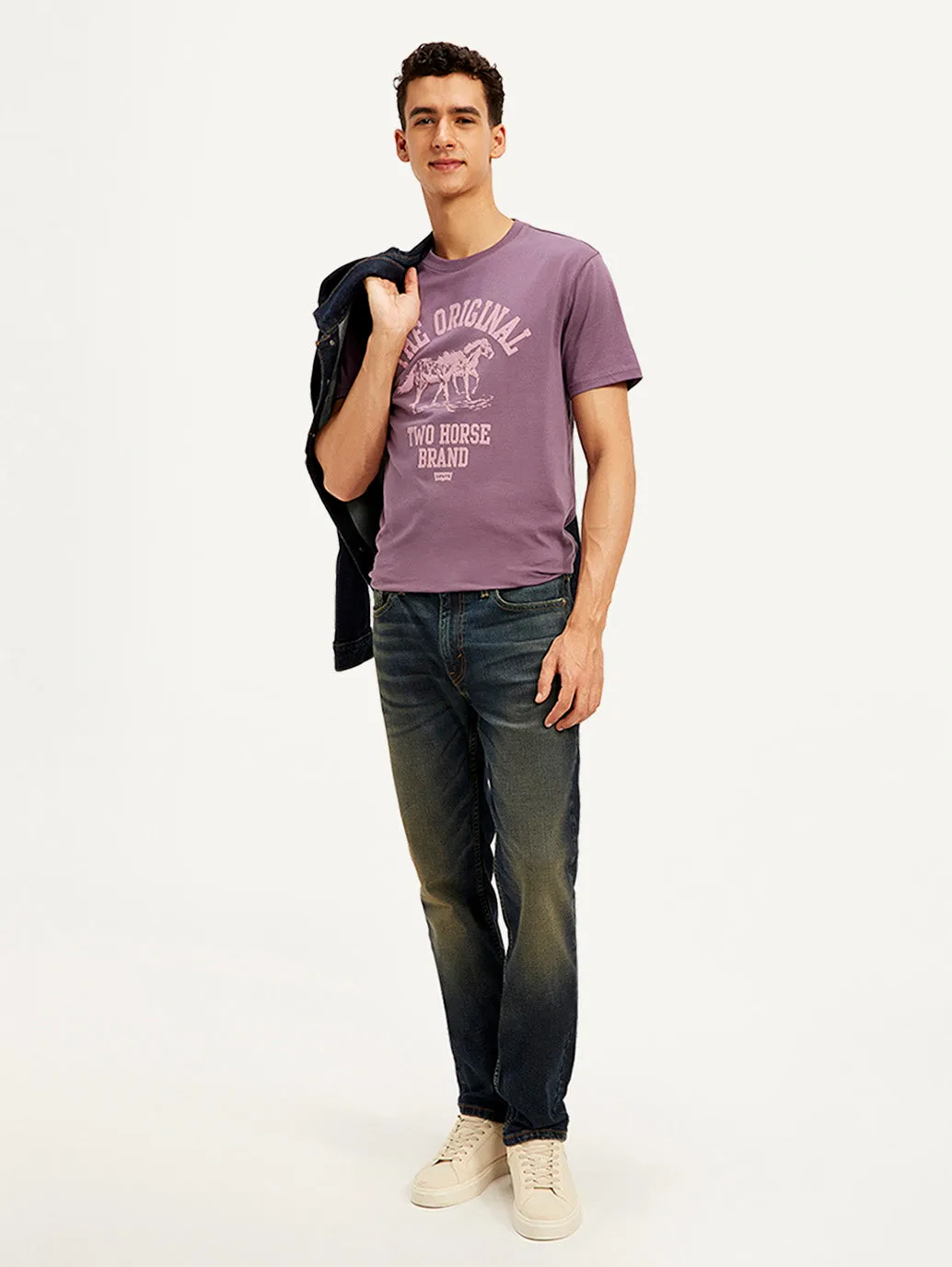 Family Style Elegant Men's 511 Navy Blue Slim Fit Mid Rise Jeans