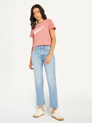 Women's Blue Wedgie Straight Fit Mid Rise Jeans Casual Friday Urban Explorer Mid Rise Structure