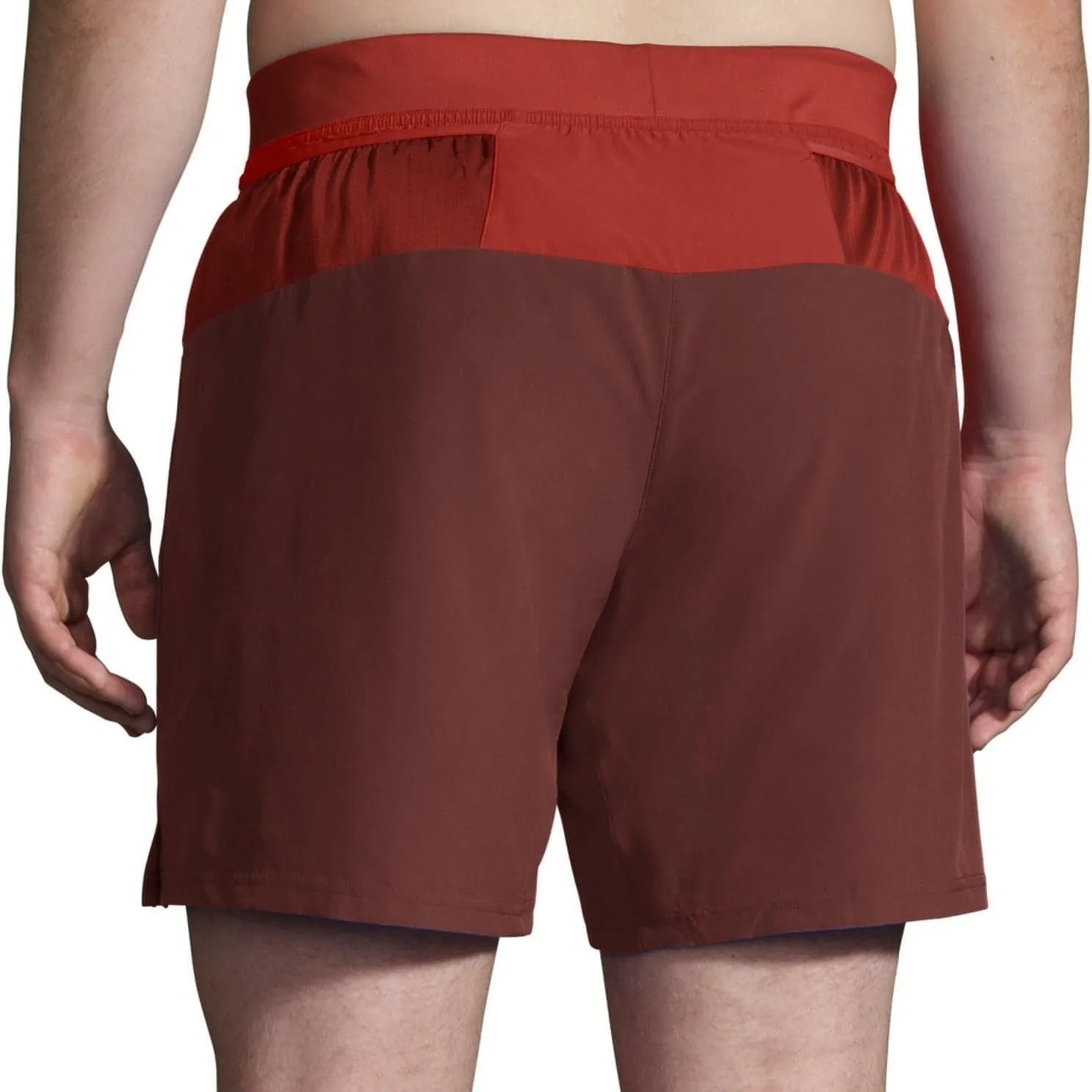 hang dry Brooks Sherpa 7 Inch 2 in 1 Mens Running Shorts - Red