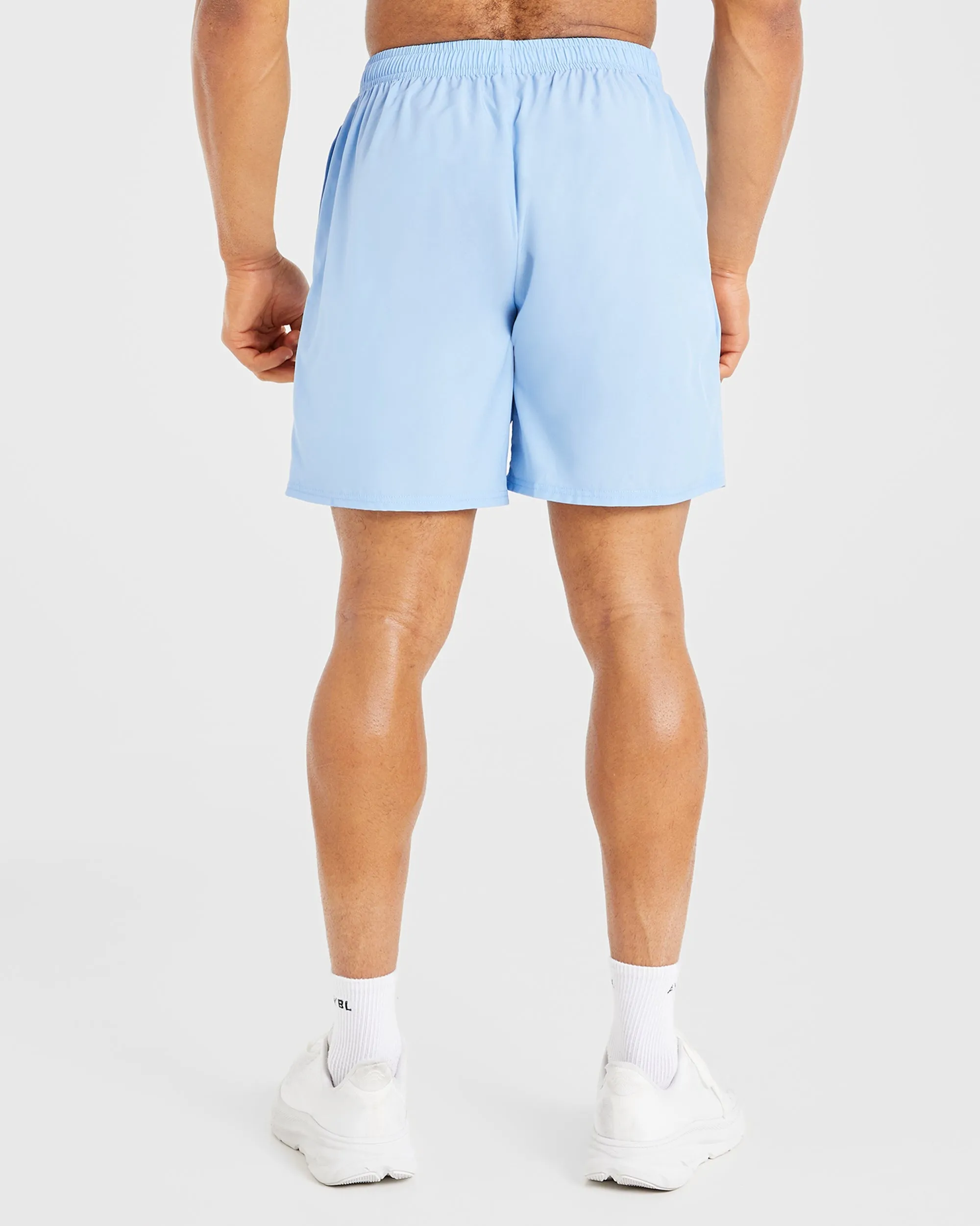 Core 7" Shorts - Air Blue Lace trim formal shorts