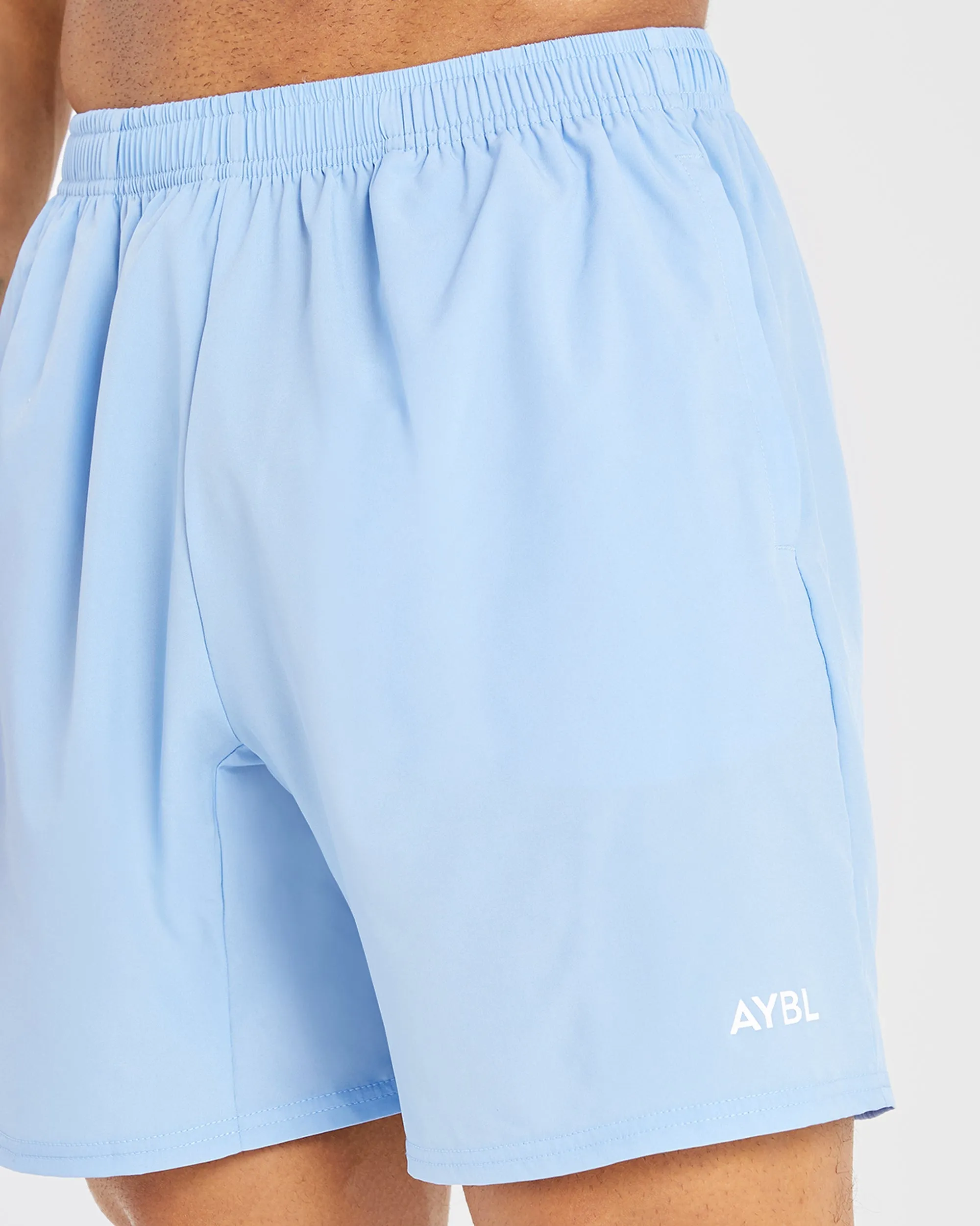 hip look Easy Adjust Drawcord Core 7" Shorts - Air Blue