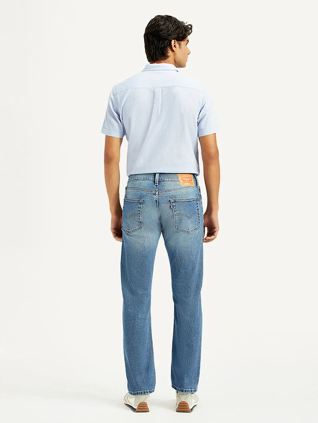 Men's 513 Med Indigo Slim Straight Fit Mid Rise Jeans Outfit Mood