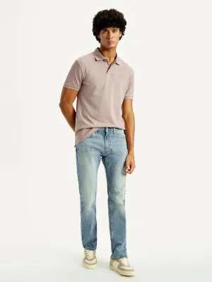 Base Wear Men's Tinted 505 Light Indigo Straight Fit Mid Rise Jeans