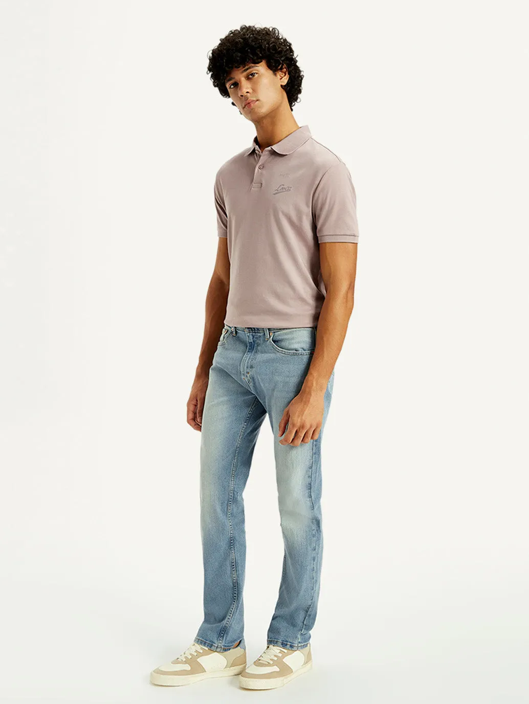 Go-to Wear Men's Tinted 505 Light Indigo Straight Fit Mid Rise Jeans