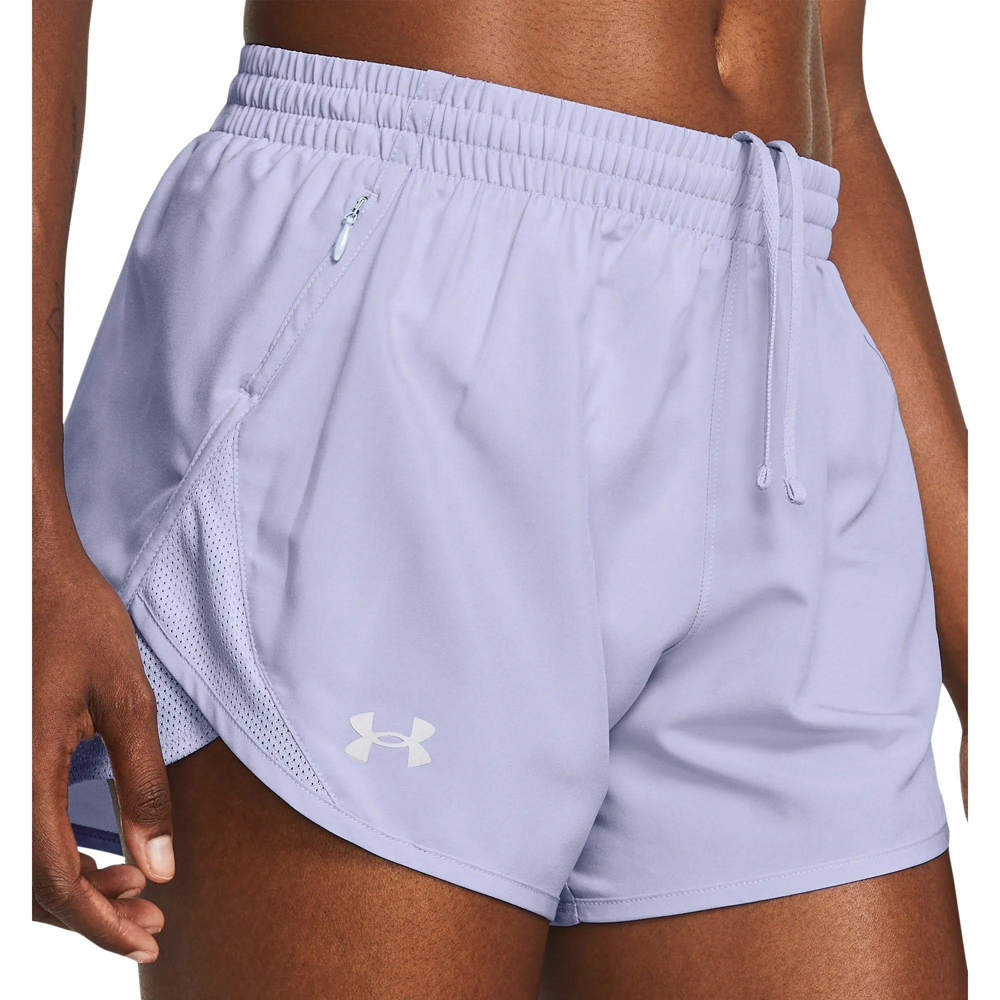 Under Armour Fly By 3 Inch Womens Running Shorts - Purple shorts set