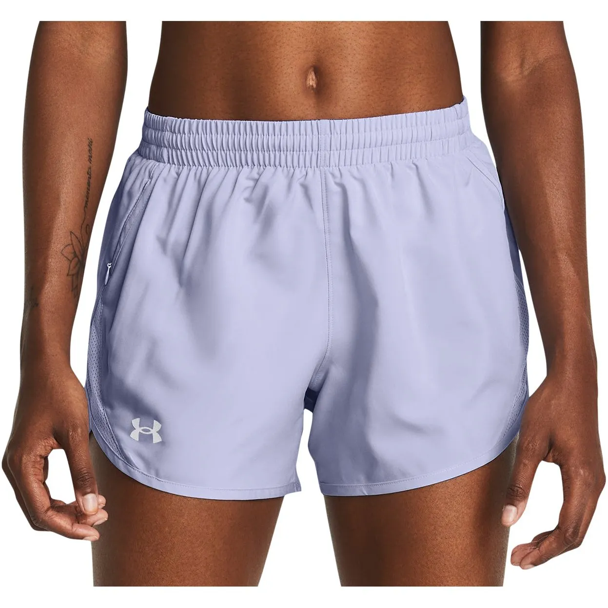 dancewear Under Armour Fly By 3 Inch Womens Running Shorts - Purple