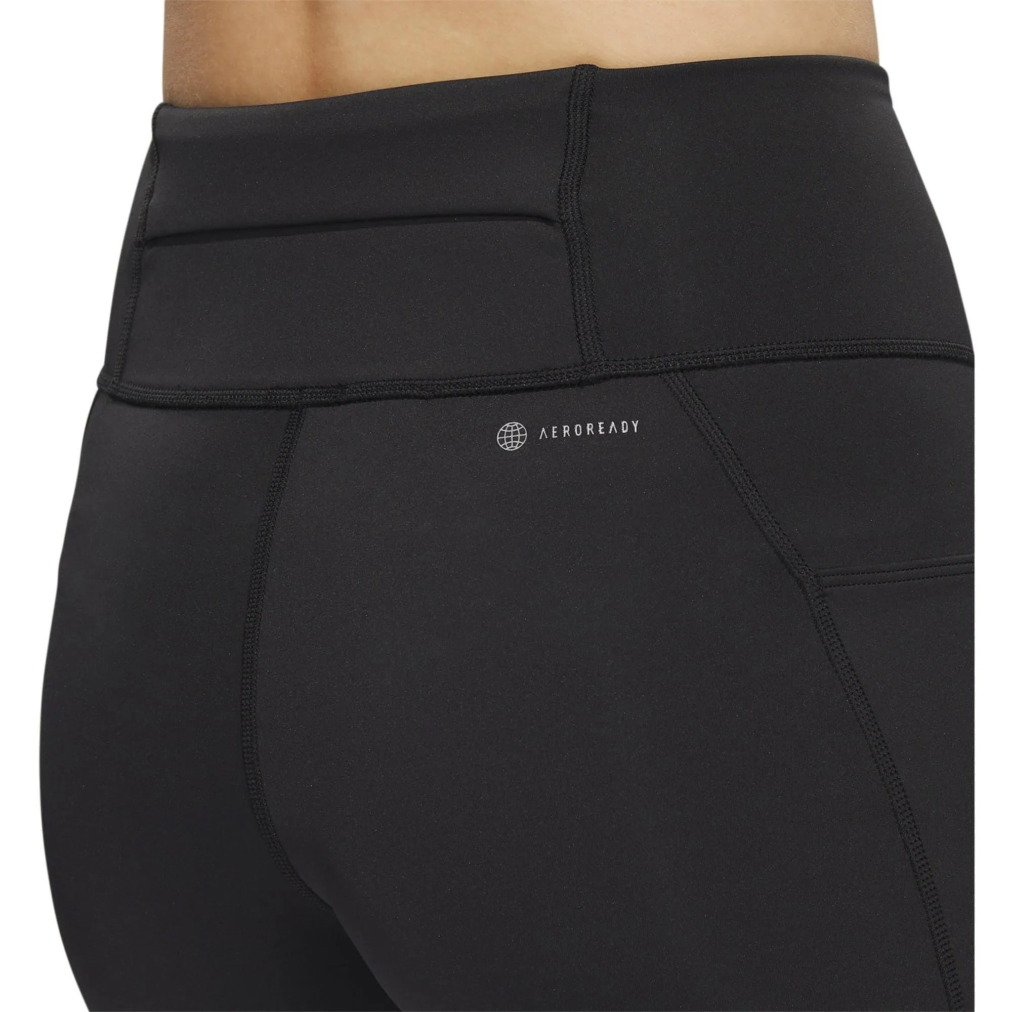 No Slip Gripper poolside gear adidas DailyRun 5 Inch Womens Short Running Tights - Black