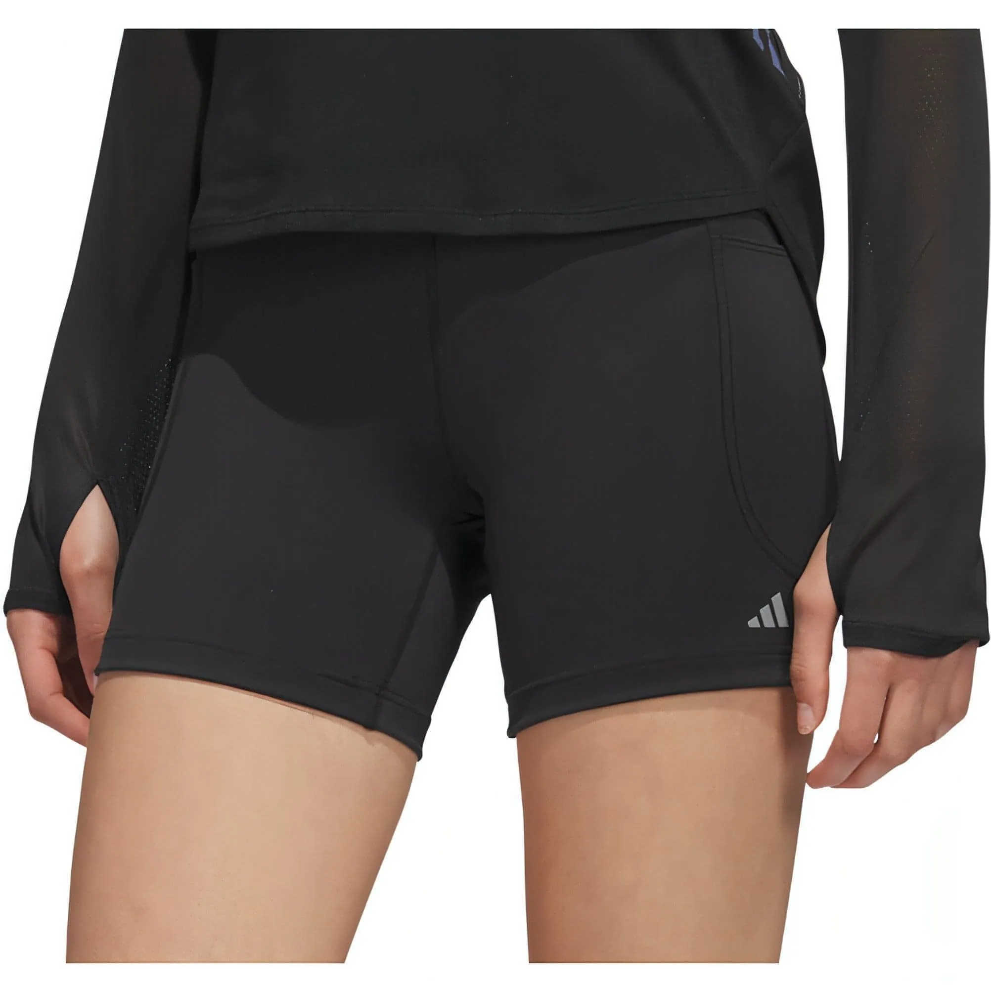 Warm Day Outfit picnic wear adidas DailyRun 5 Inch Womens Short Running Tights - Black