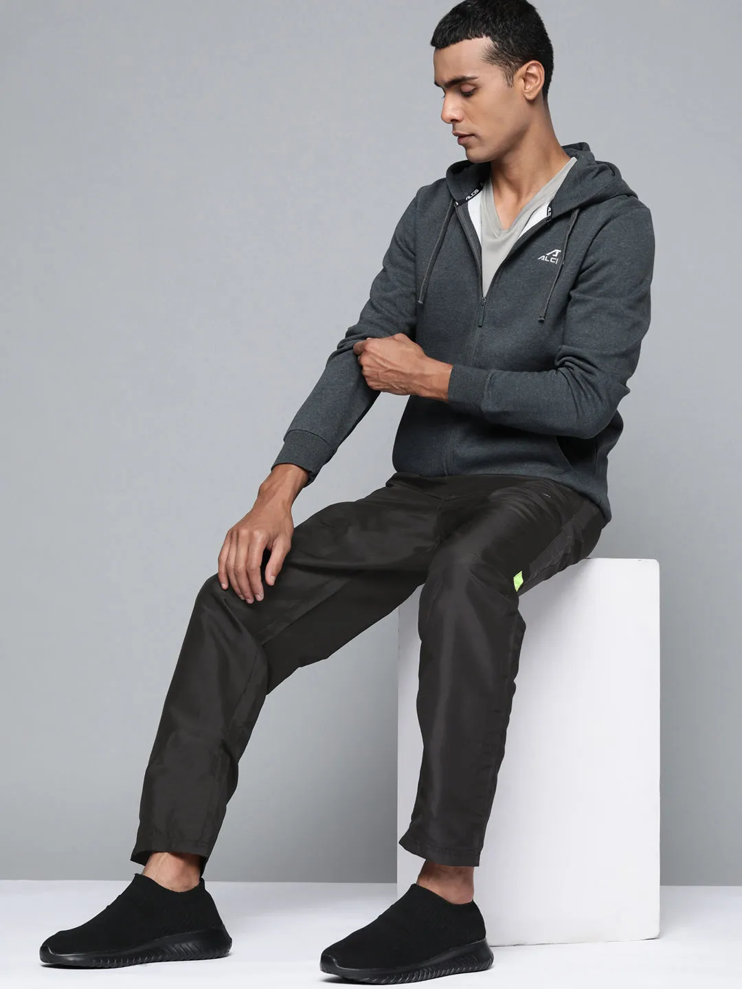 Indoor Comfort Alcis Men Black Solid Track Pants