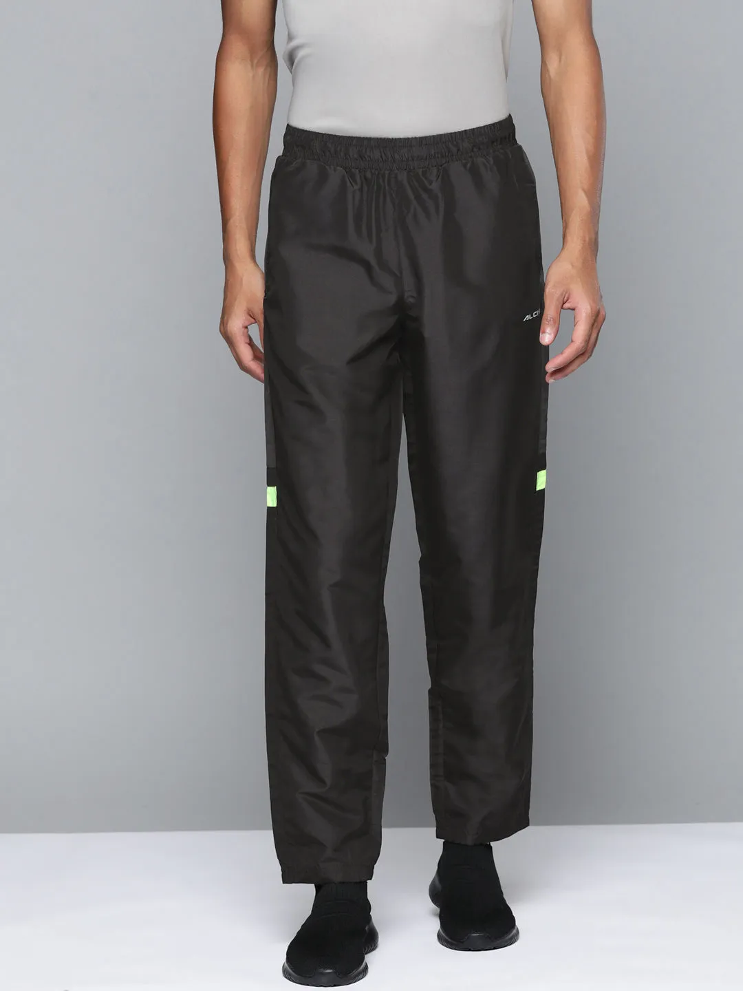 Alcis Men Black Solid Track Pants Durable Construction