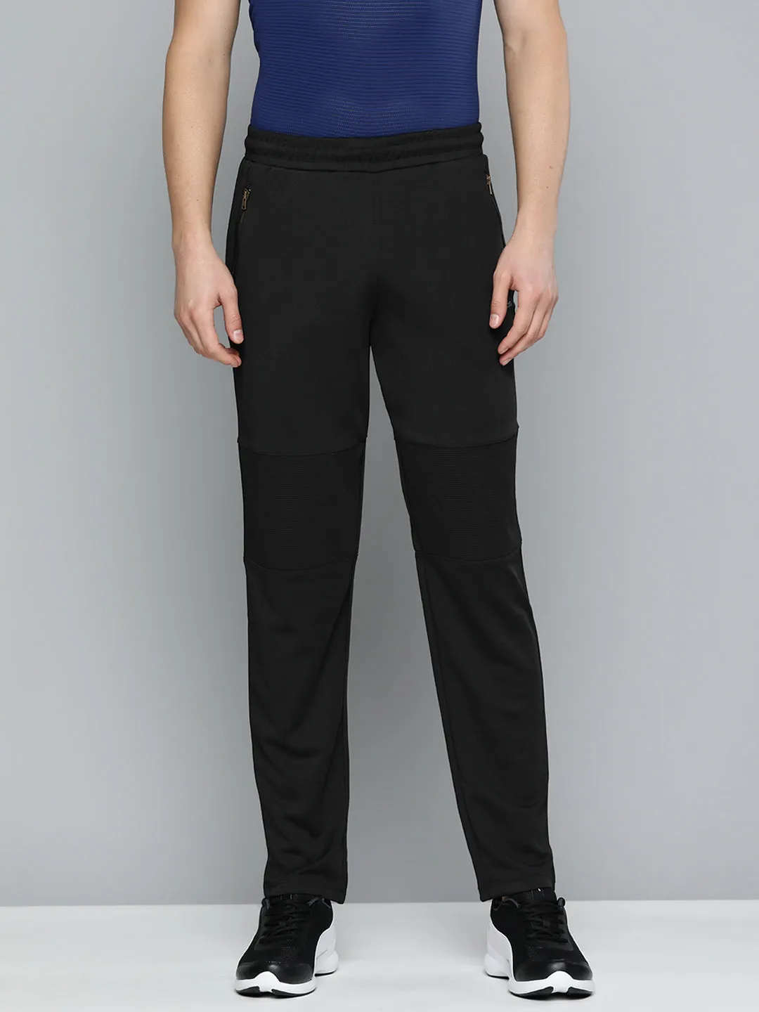 Core Ease Alcis Men Black Solid Slim Fit Track Pants
