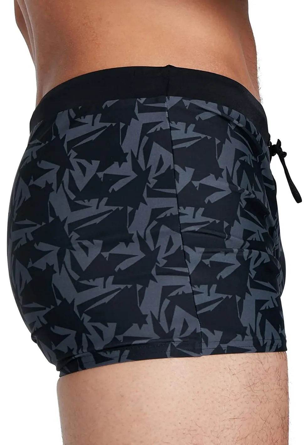 Abrasion Resistant Fabric Speedo Valmilton Mens Swim Shorts - Black