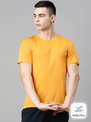 Alcis Men Anti Static Reflective Slim Fit Sports T-shirt LayeredConstruction