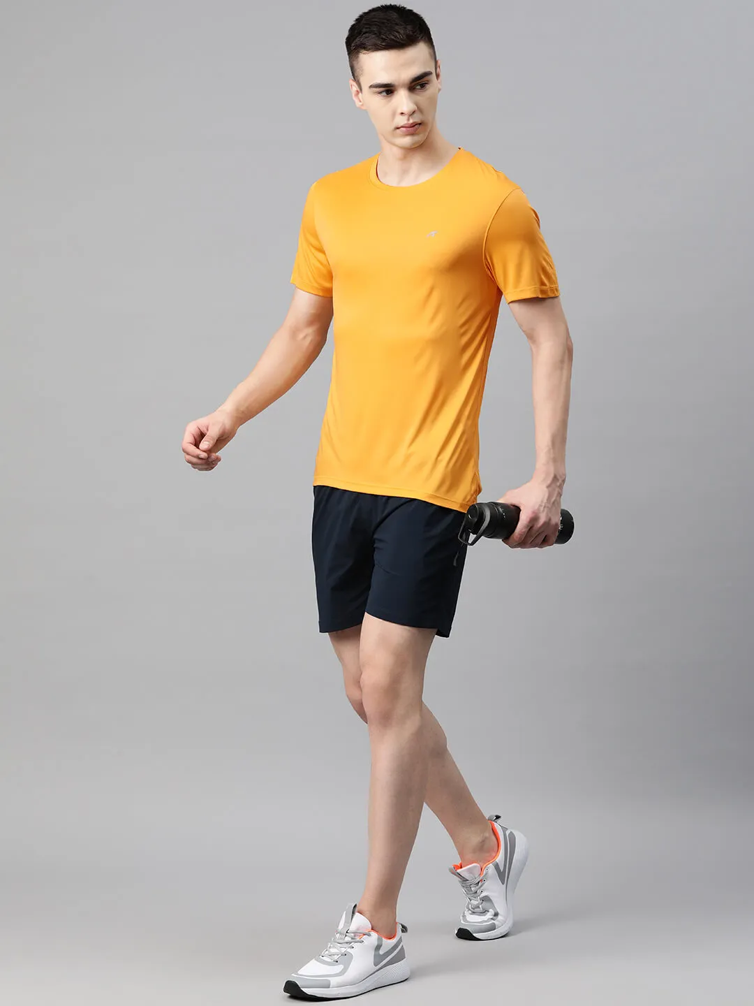 Alcis Men Anti Static Reflective Slim Fit Sports T-shirt Low Care Wonder Fit