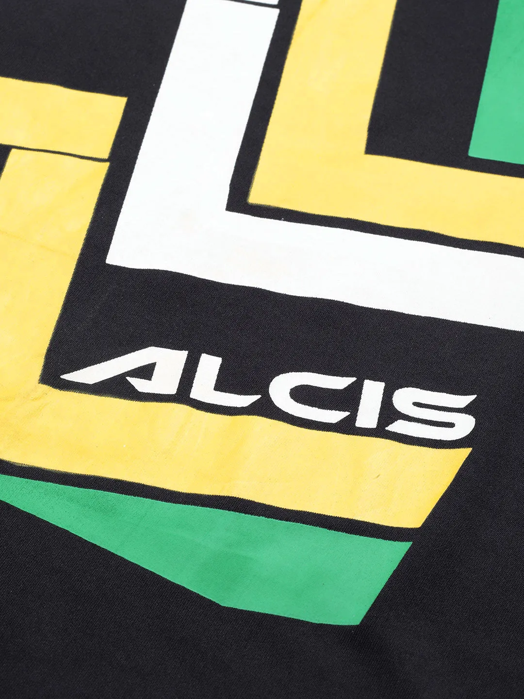 Alcis Men Black Chest Printed T-shirt WaterRepellent