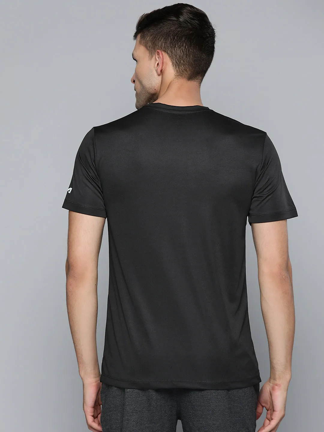 Beauty Glow Alcis Men Black Chest Printed T-shirt