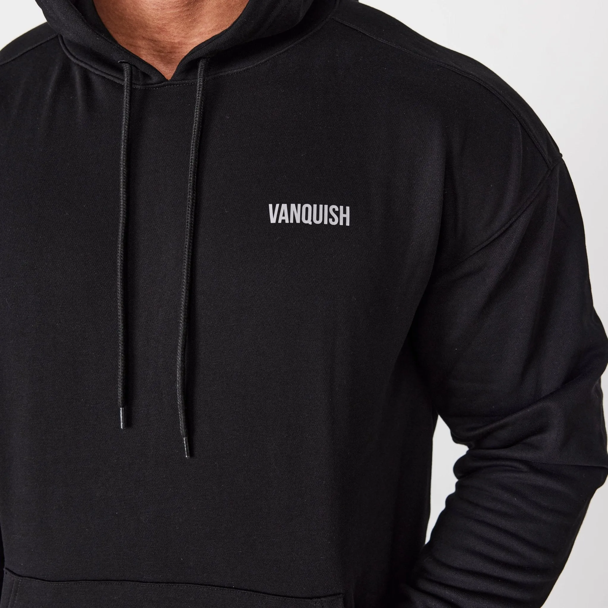 Vanquish Essential Black Oversized Pullover Hoodie Fashion Vibe