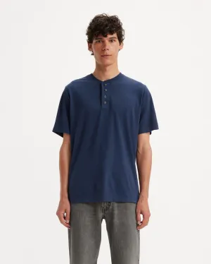 Simple Fashion Levi's? S/S 4 Button Henley - Naval Academy