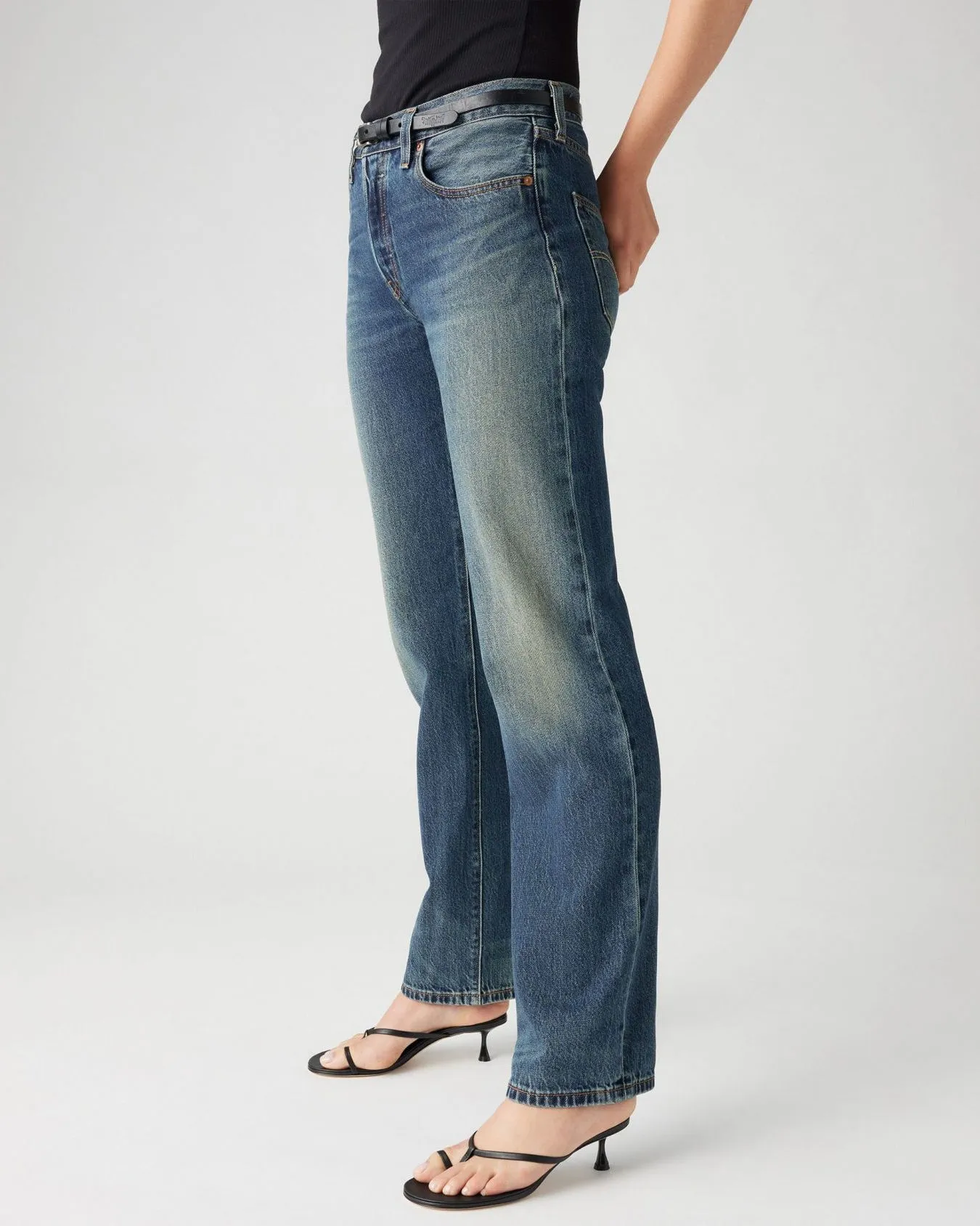 Levi's? Womens 501 90's Lightweight Relaxed Straight Fit Jeans - Bless The Rain Outdoor Ready Universal Look