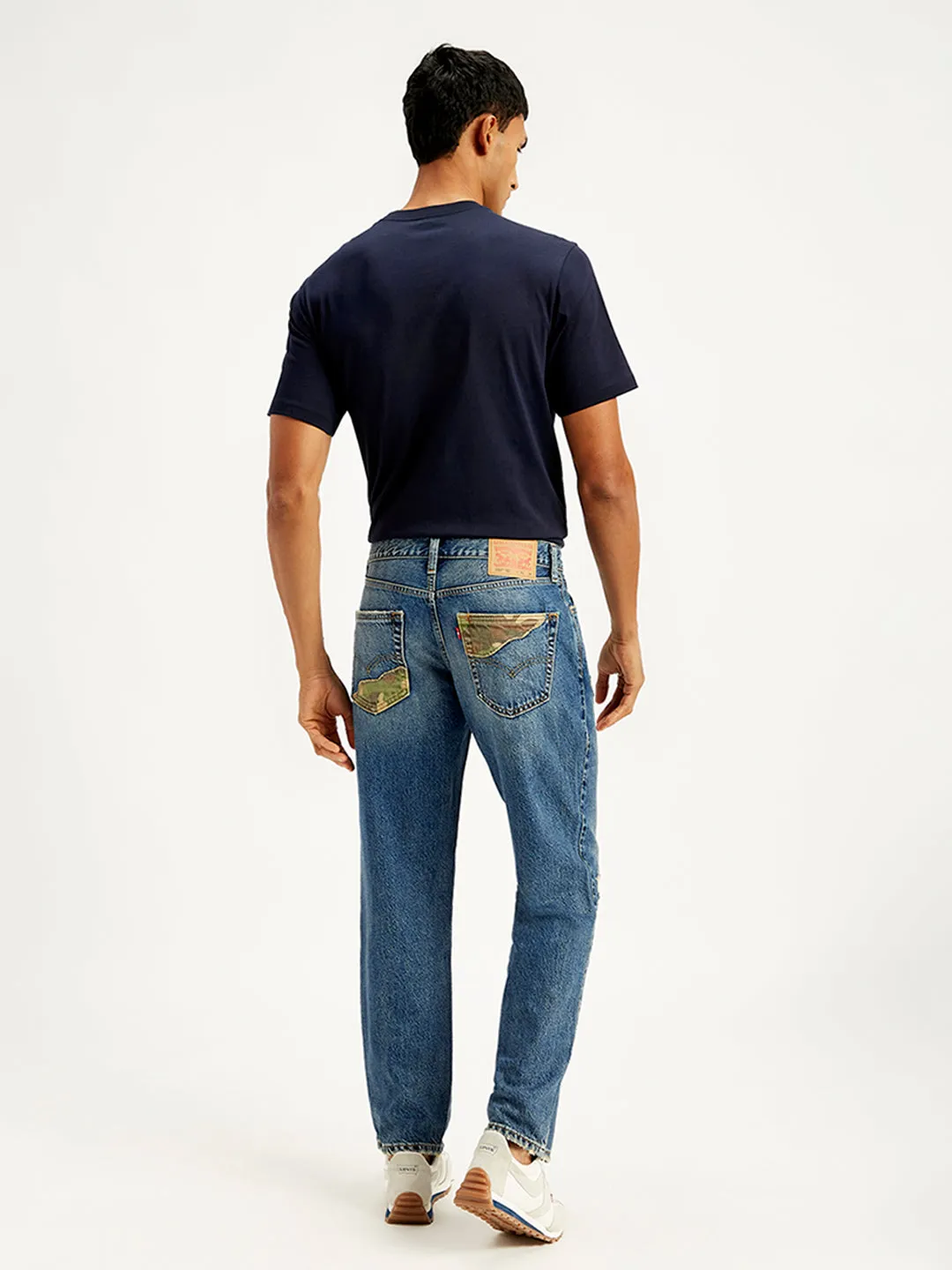 Men's 550'92 Blue Loose Fit Mid Rise Jeans Couple Look Smooth