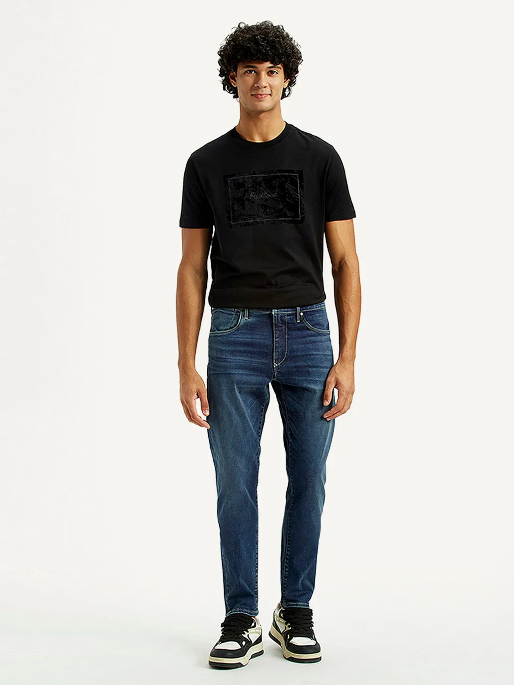 Organic Cotton Men's Redloop 512 Dark Indigo Slim Tapered Fit Mid Rise Jeans