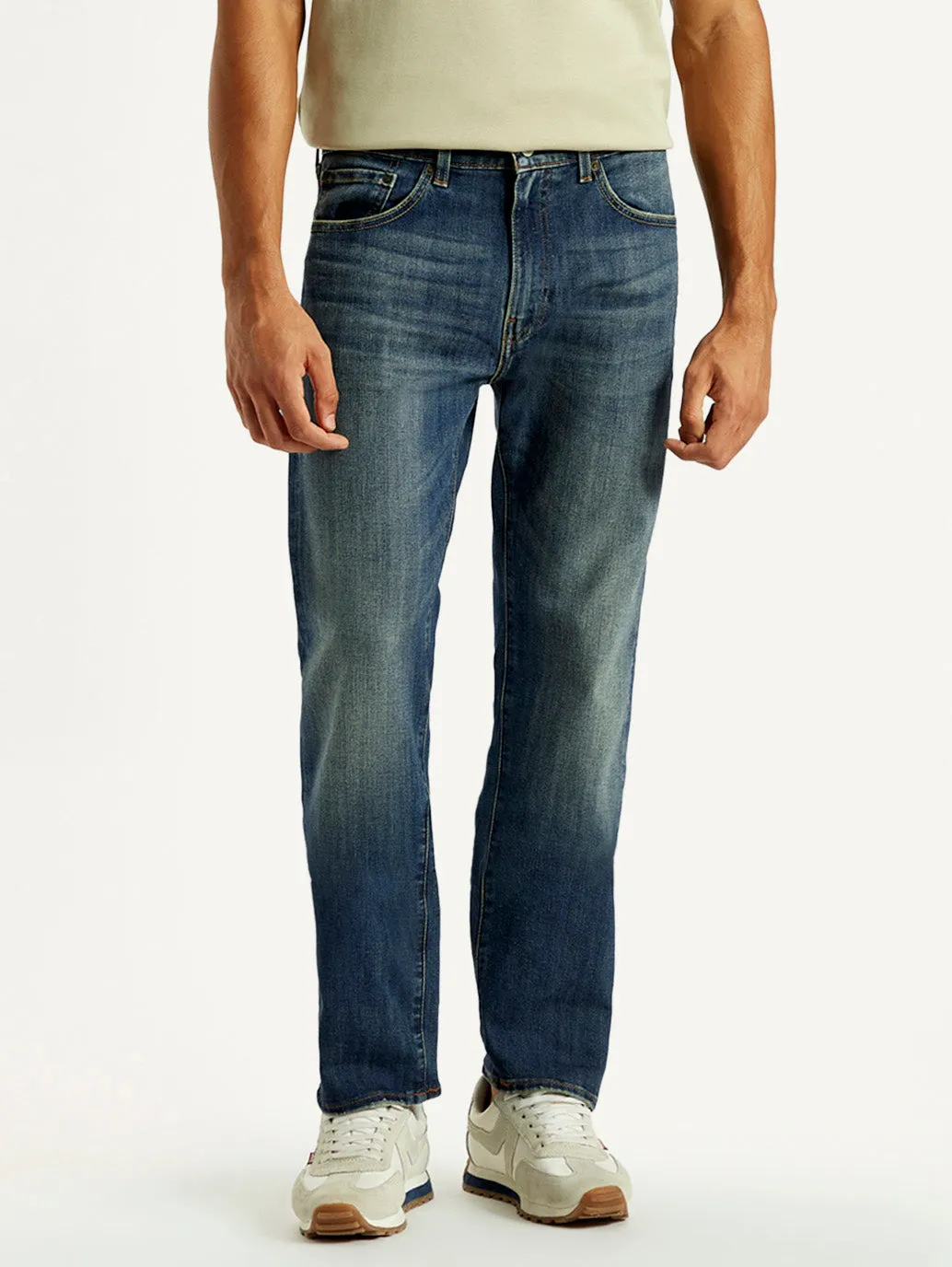 Men's Tinted 505 Med Indigo Straight Fit Mid Rise Jeans Weekend Getaway Trend Setter