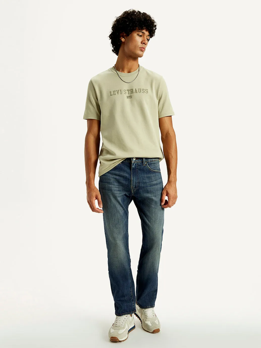 Men's Tinted 505 Med Indigo Straight Fit Mid Rise Jeans Urban Ready