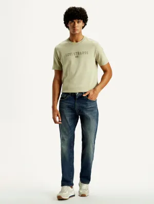 Street Look Stretch Classic Gym Ready Men's Tinted 505 Med Indigo Straight Fit Mid Rise Jeans
