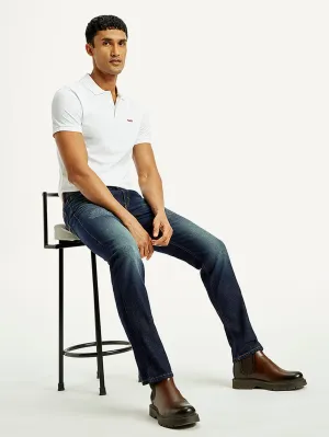 Iconic Outfit Clean Shape Men's Tinted 511 Dark Indigo Slim Fit Mid Rise Jeans